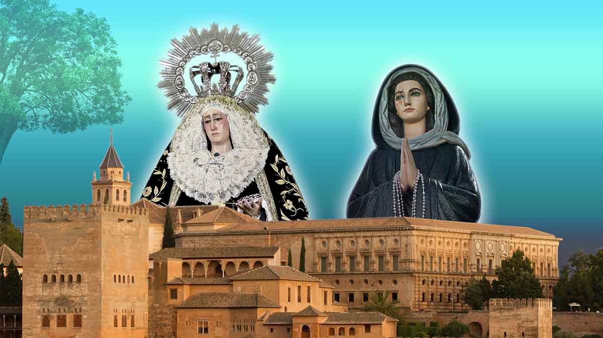 Virgen del Espino de Chauchina con la Virgen del Escorial