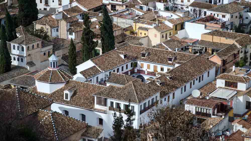 Vista aérea del monasterio de San bernardo, Granada