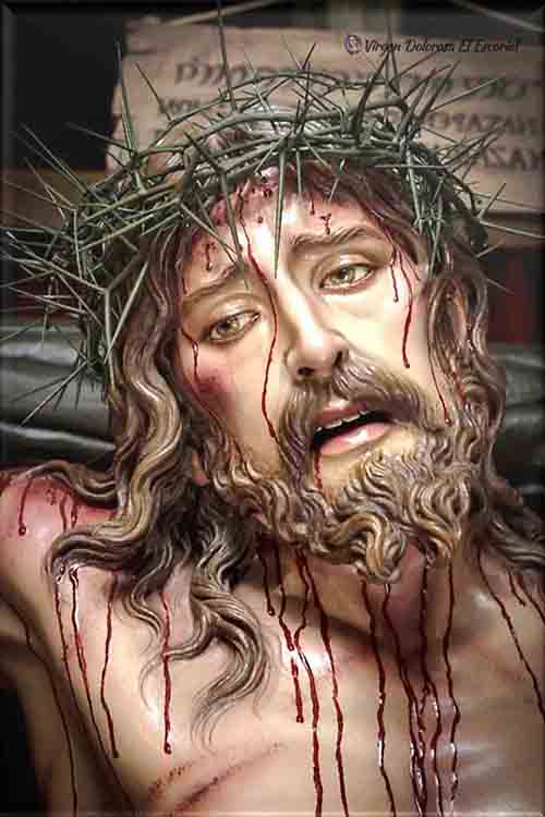 Cristo de la Reparación detalle de la cara