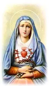 La Virgen María con el Corazón traspasado por los 7 dolores