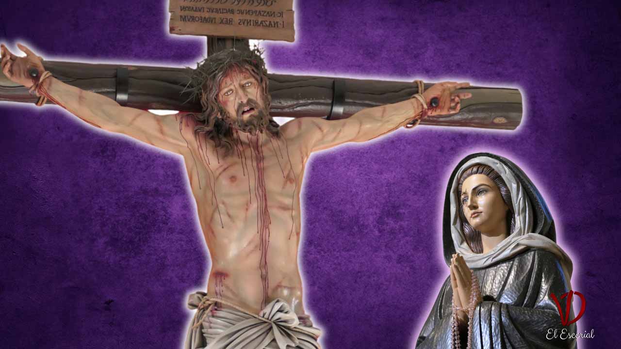 Cristo en la Cruz y su Madre la Virgen María
